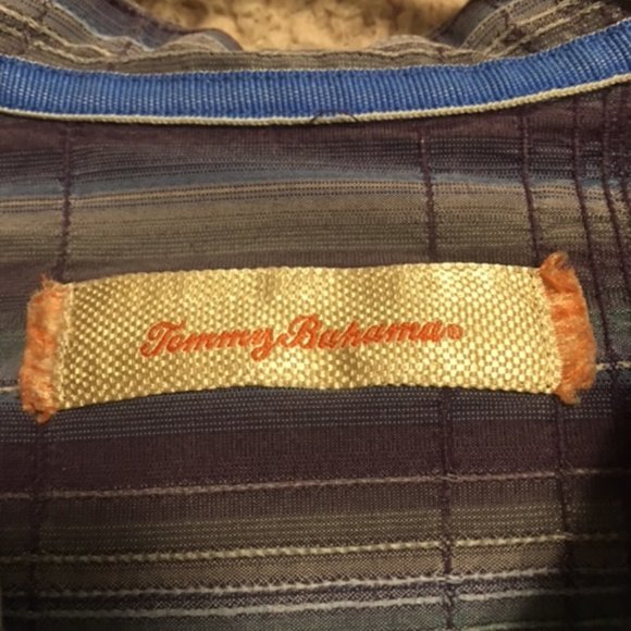Men's Tommy Bahama S/S Shirt  Size Large   70% Silk/30 Cotton - Picture 4 of 6